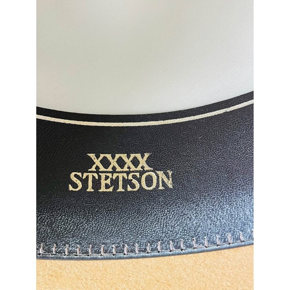 Stetson Tan Cowboy Hat Feather Accent - Picture 5 of 10